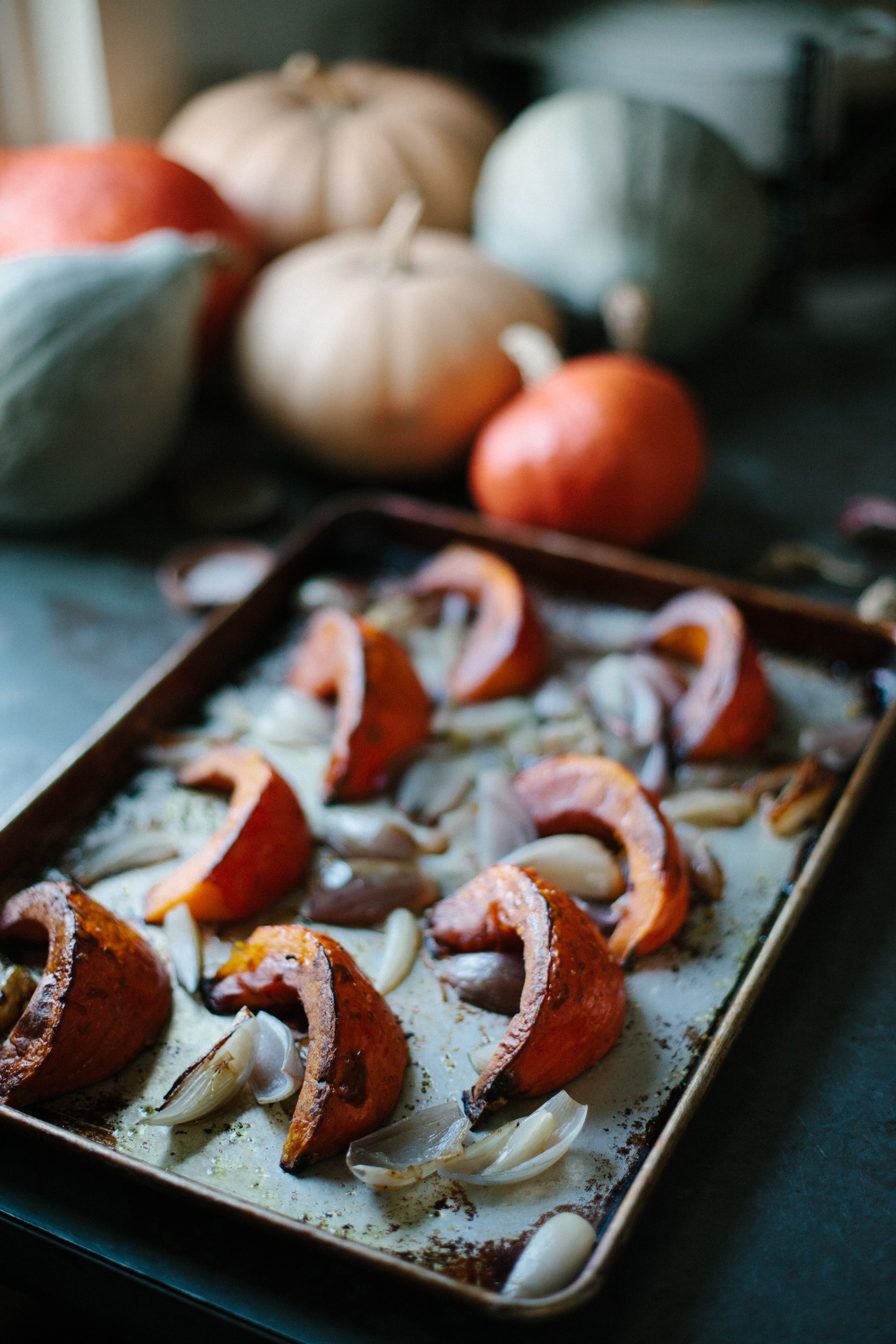 Courge rouge kuri grillée courge kuri rouge