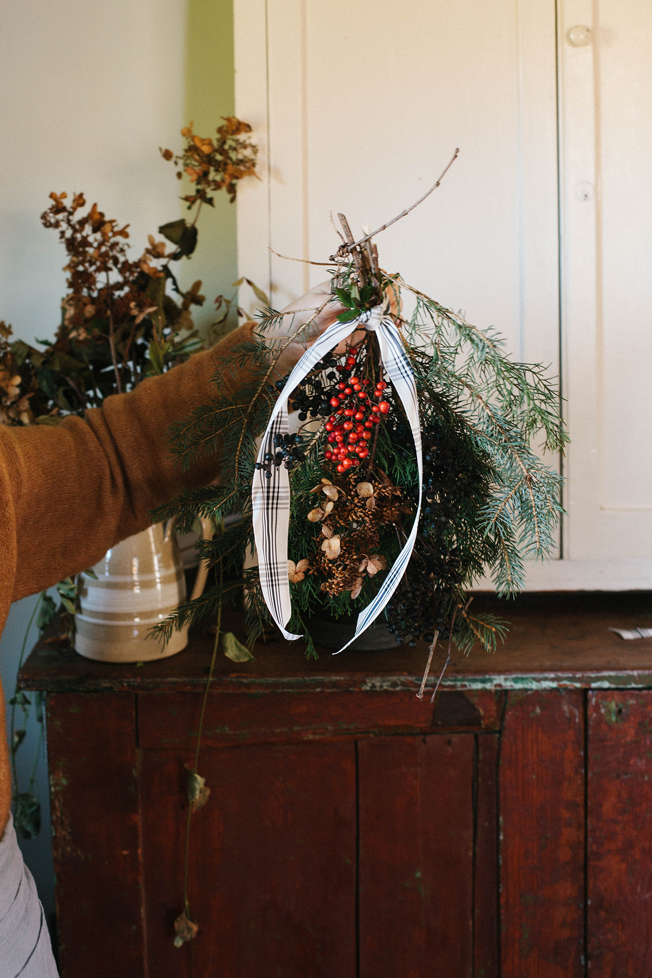 DIY Winter Wreath: the finished product
