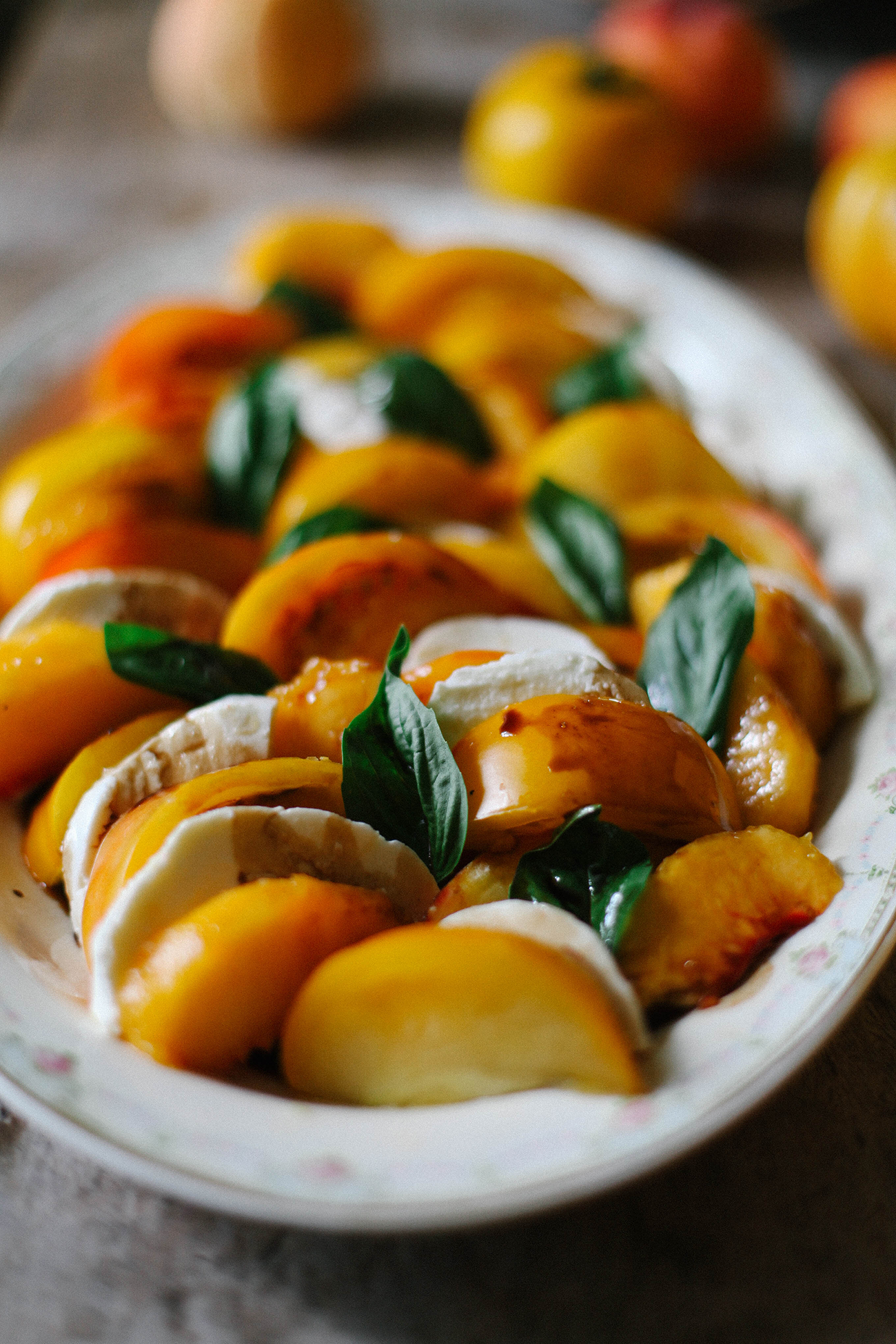 A Daily Something | Tomato Peach Basil Salad