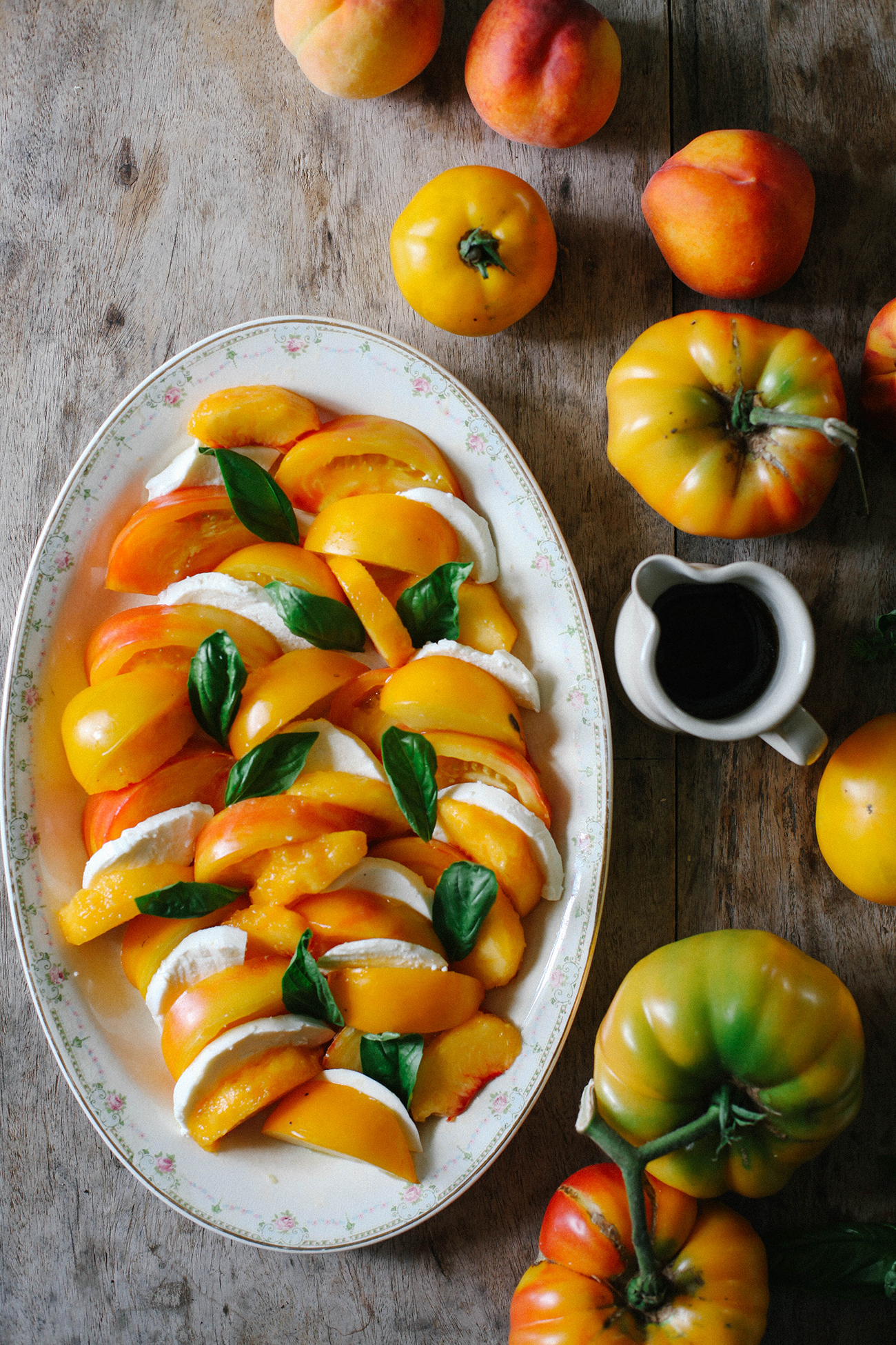 A Daily Something | Tomato Peach Basil Salad