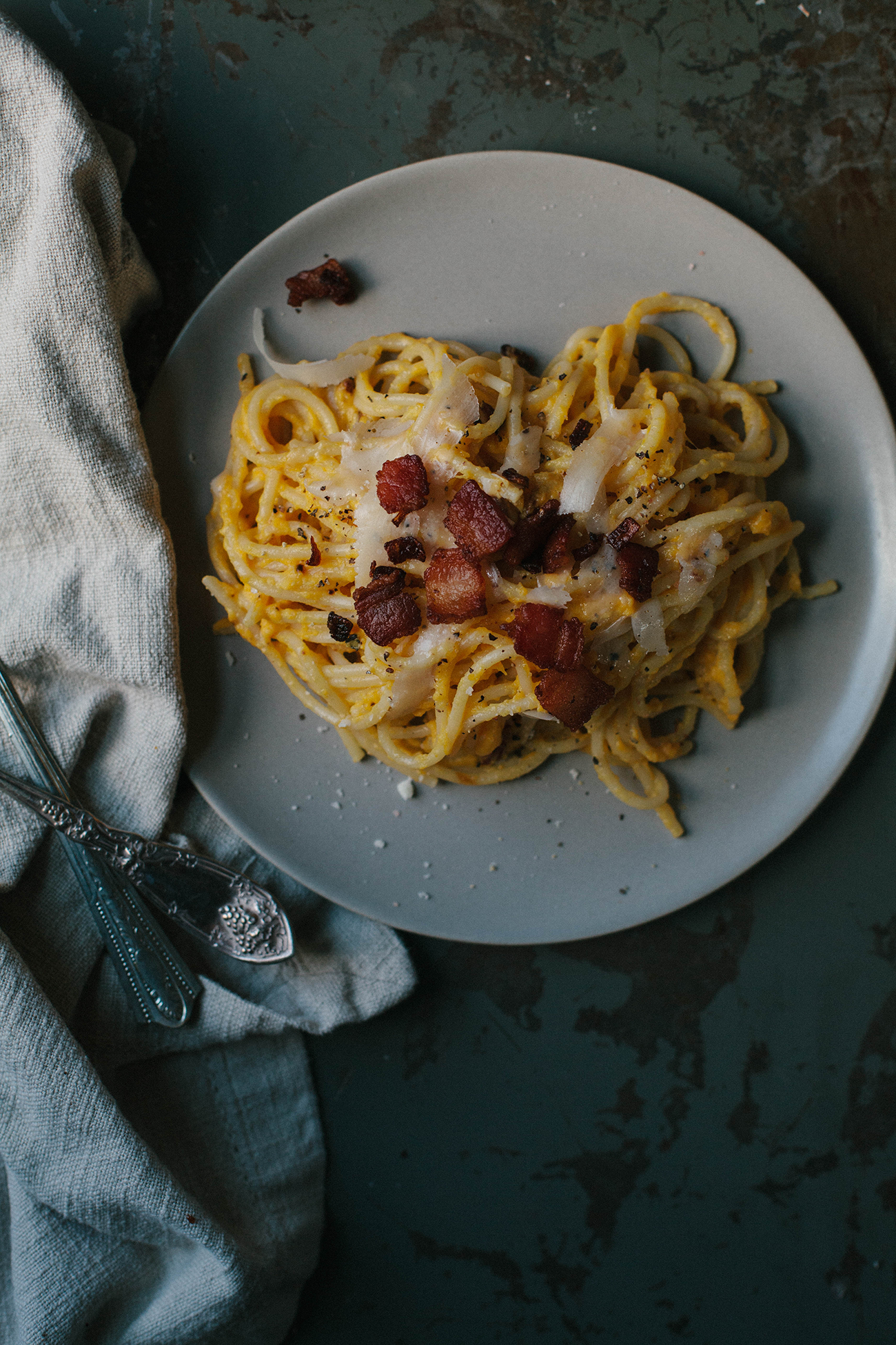A Daily Something | Recipe - Butternut Squash Spaghetti Carbonara