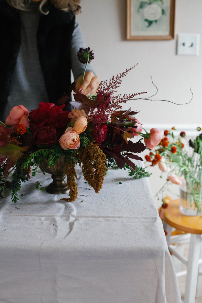 Wintry Floral Centerpiece DIY - A Daily Something