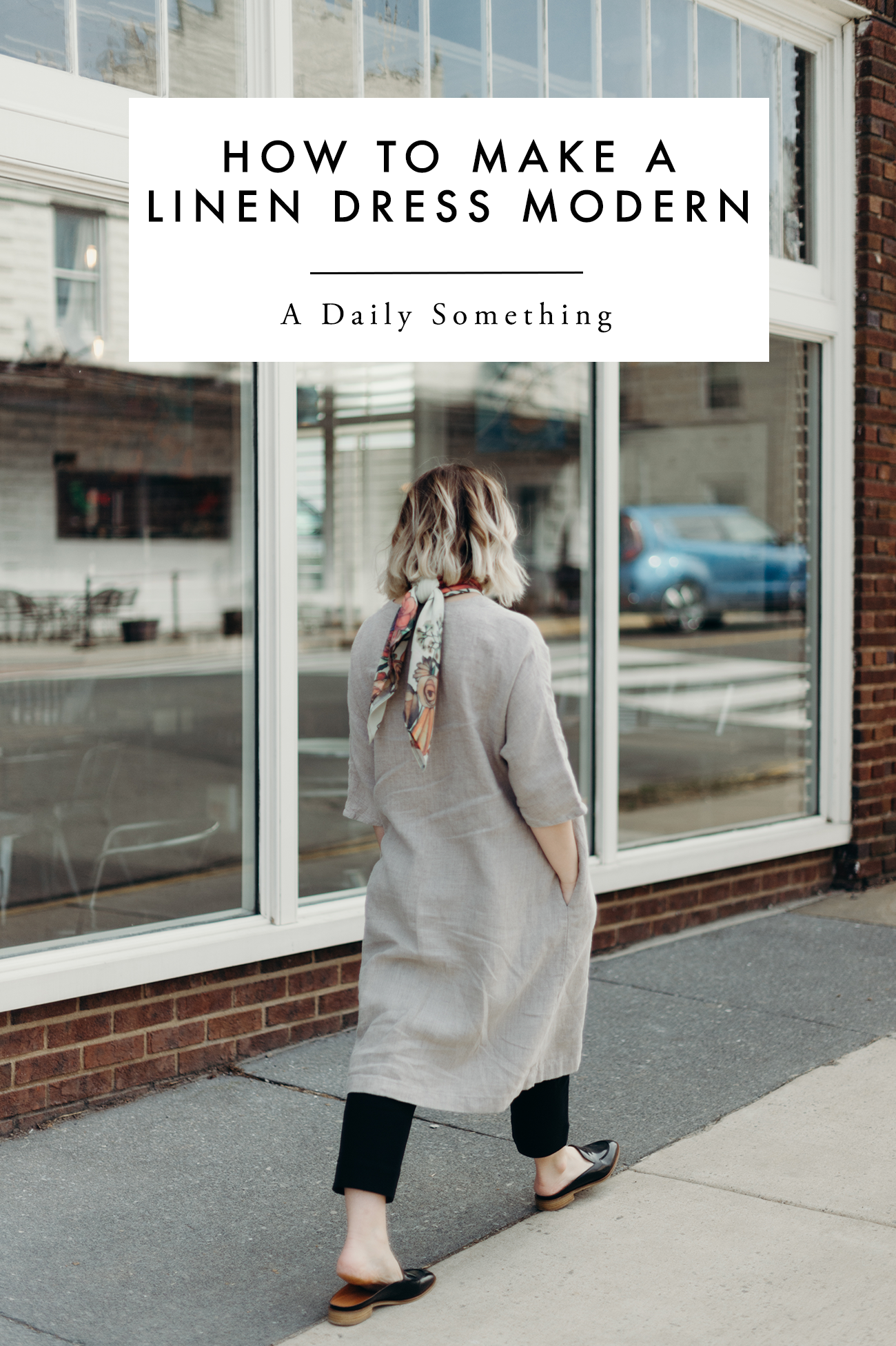 Linen sales look dress