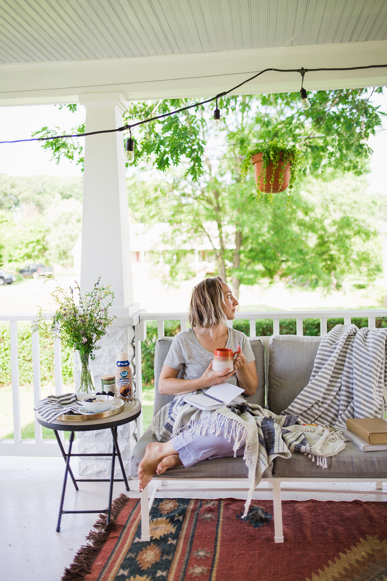 front porch morning routine