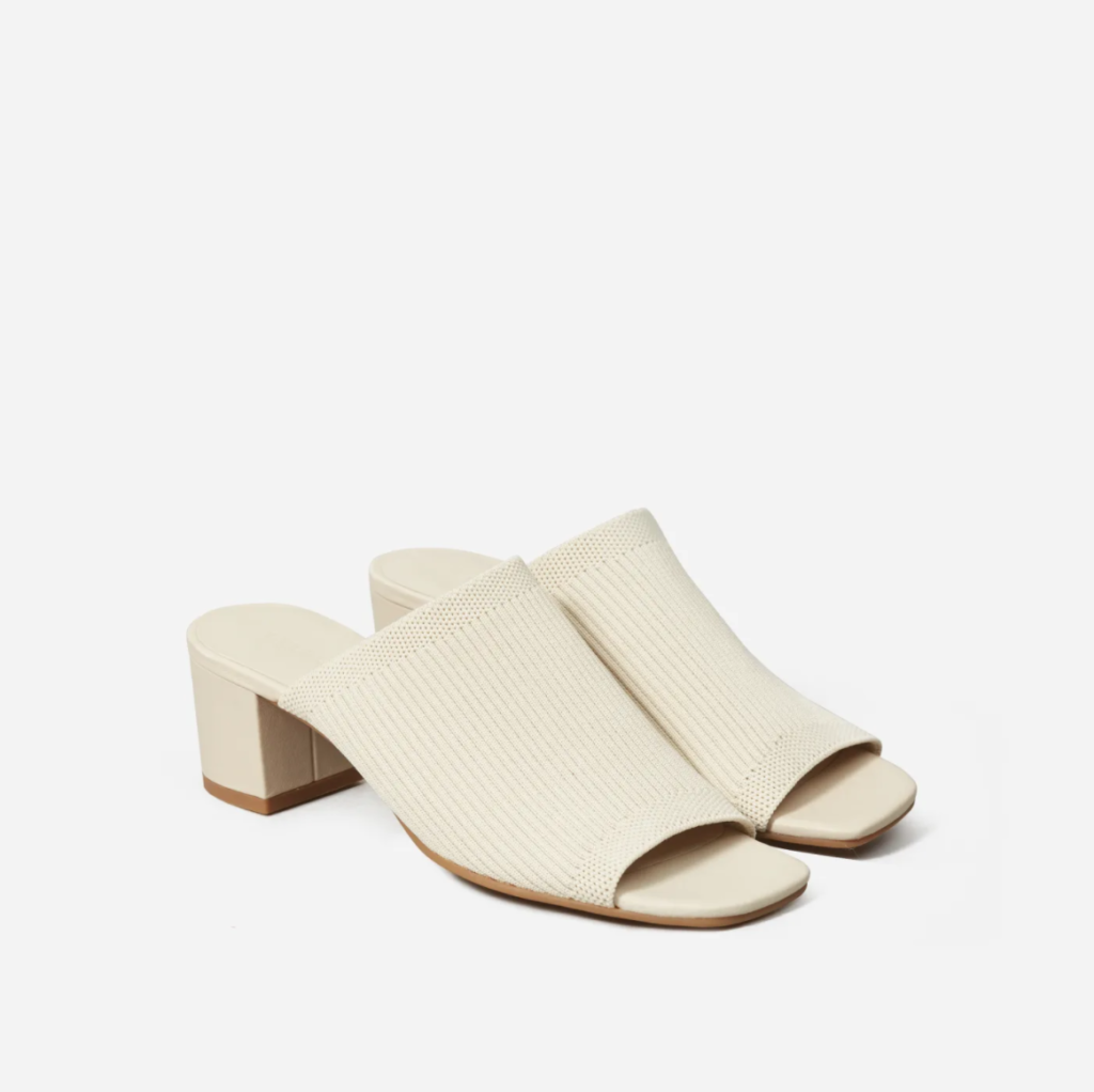 Everlane glove mule in reknit - bone