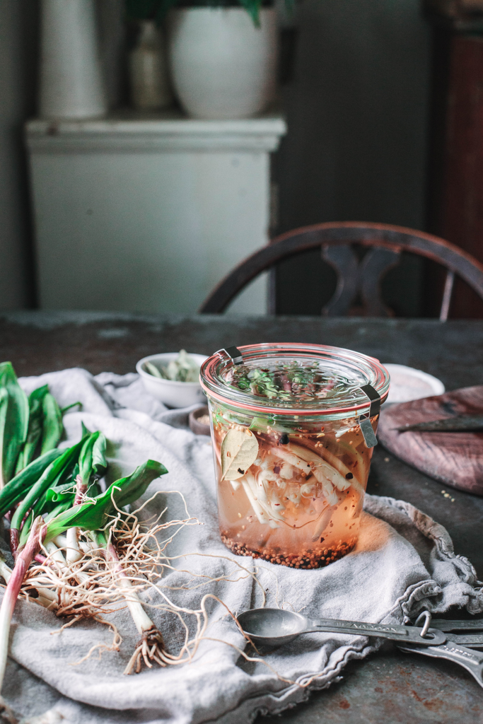 Beautiful image of quick pickled ramps
