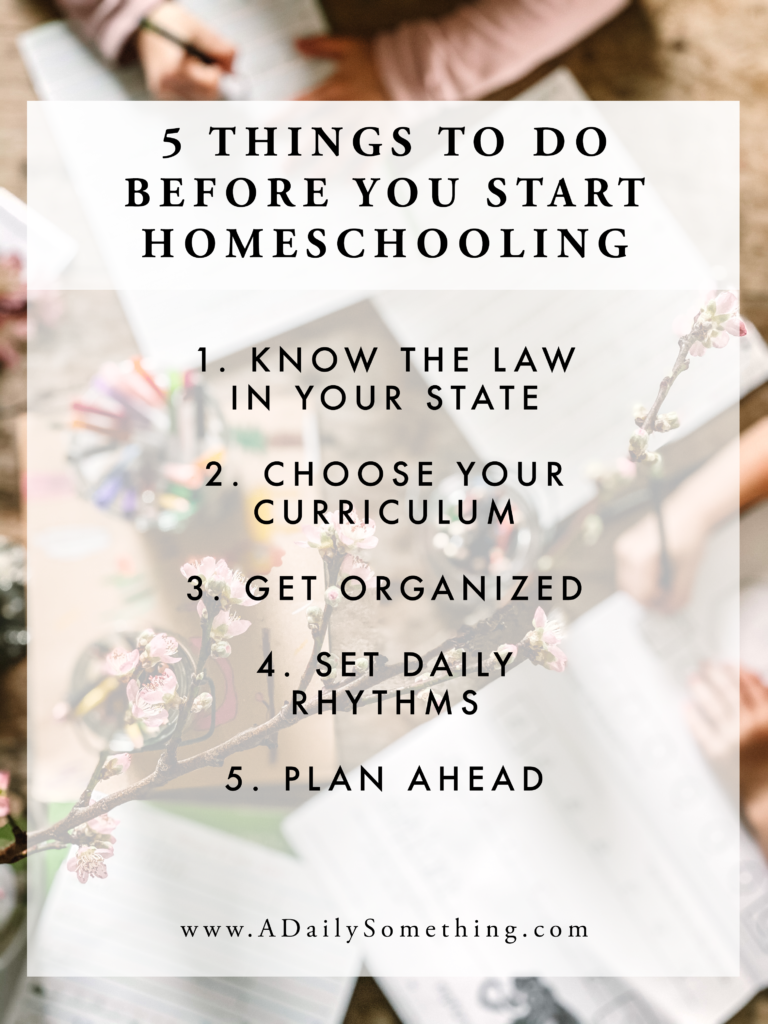 5 things to do before you start homeschooling